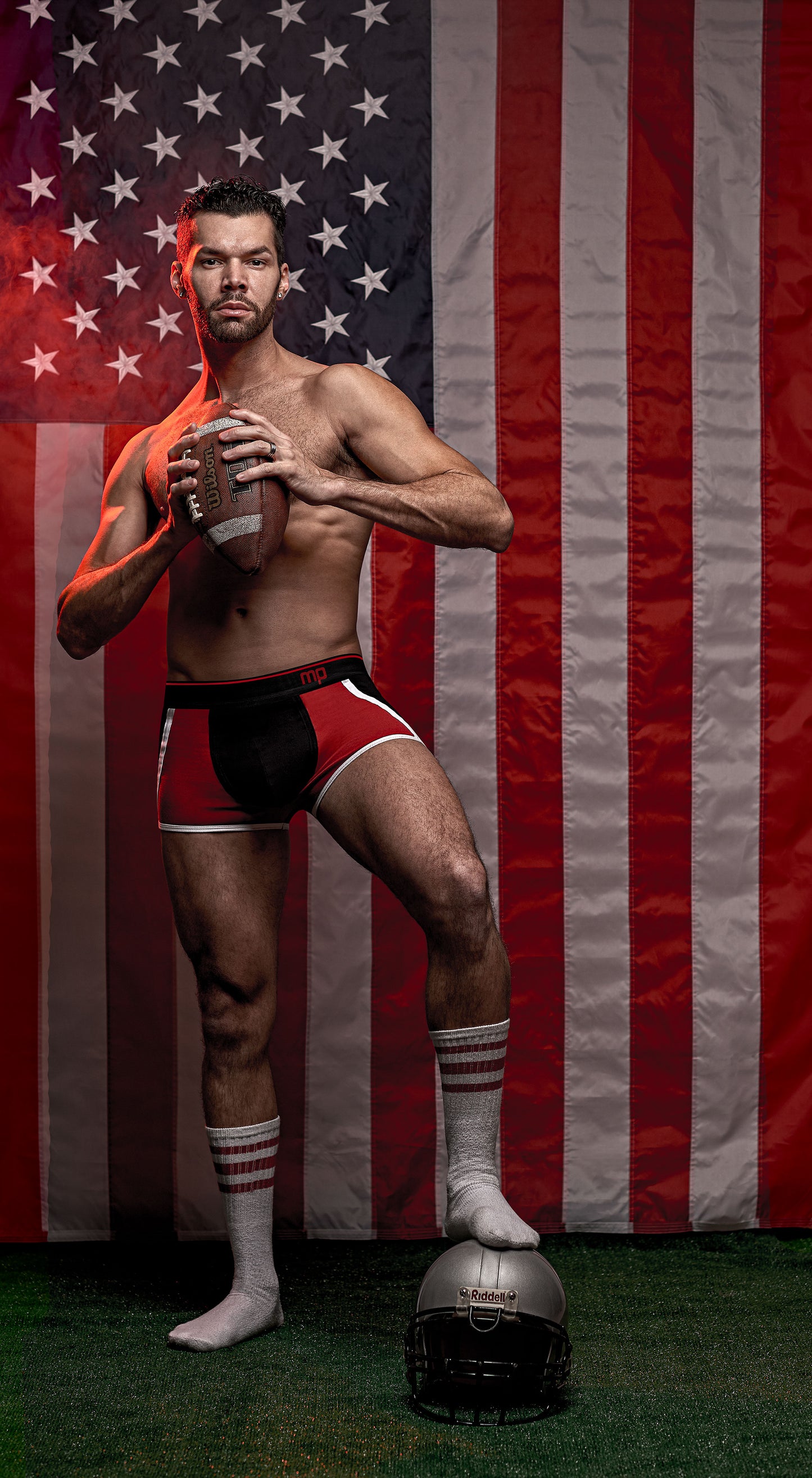 Retro Sport Panel Short - Large - Black/ Red