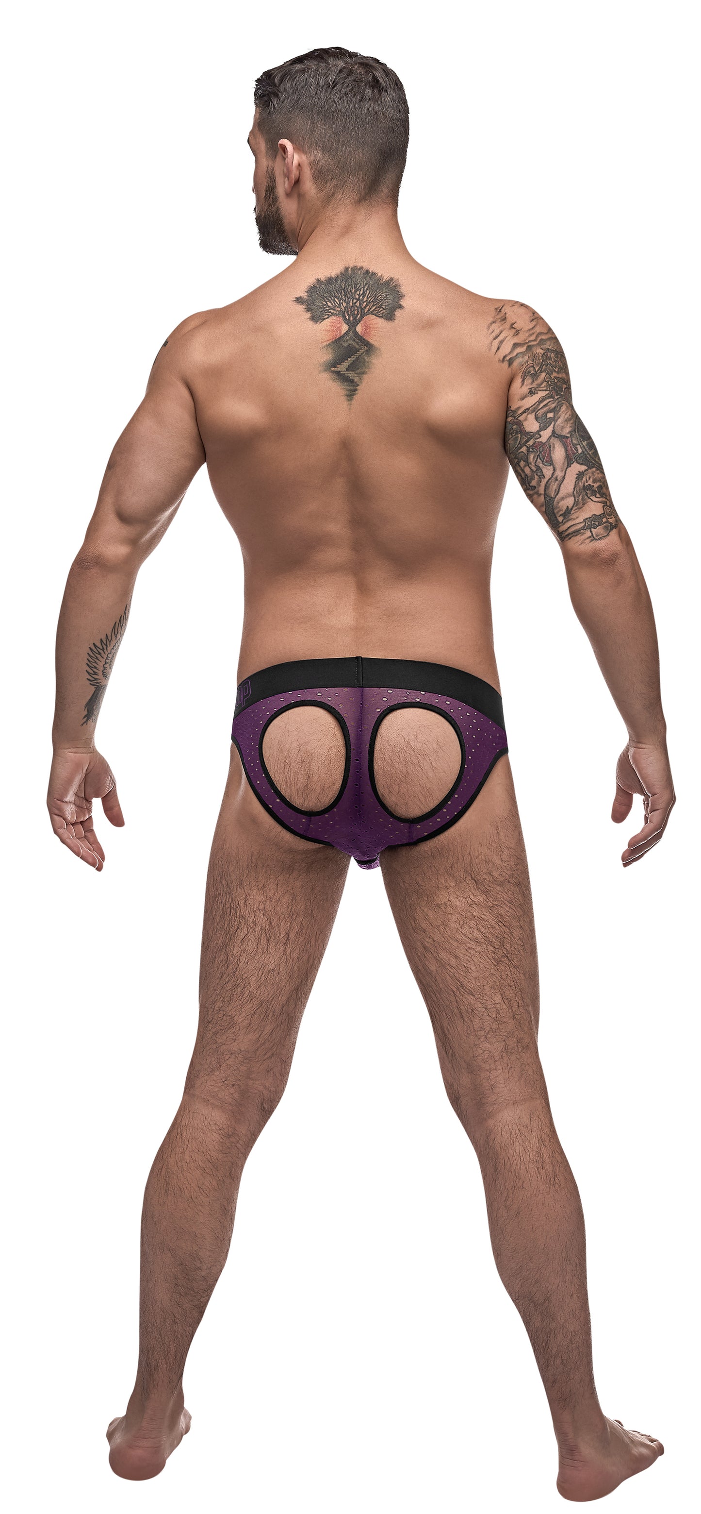 Airotic Mesh Butt Out Bikini - Purple - Medium