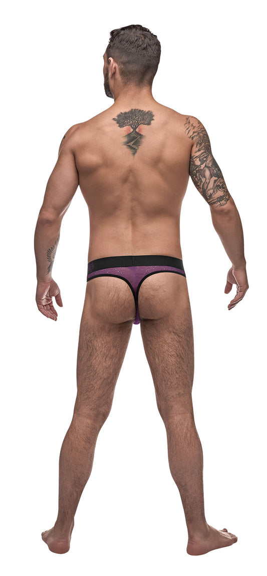 Airotic Mesh Enhancer Thong - Purple - S/m
