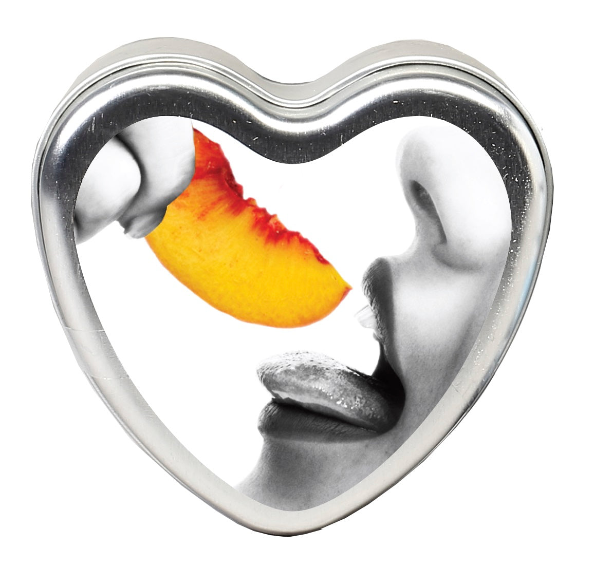 "Edible Heart Candle - Peach - 4 Oz. EB-HSCK006"