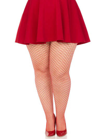 "Industrial Net Pantyhose 1x 2x Red LA-9003XRED"