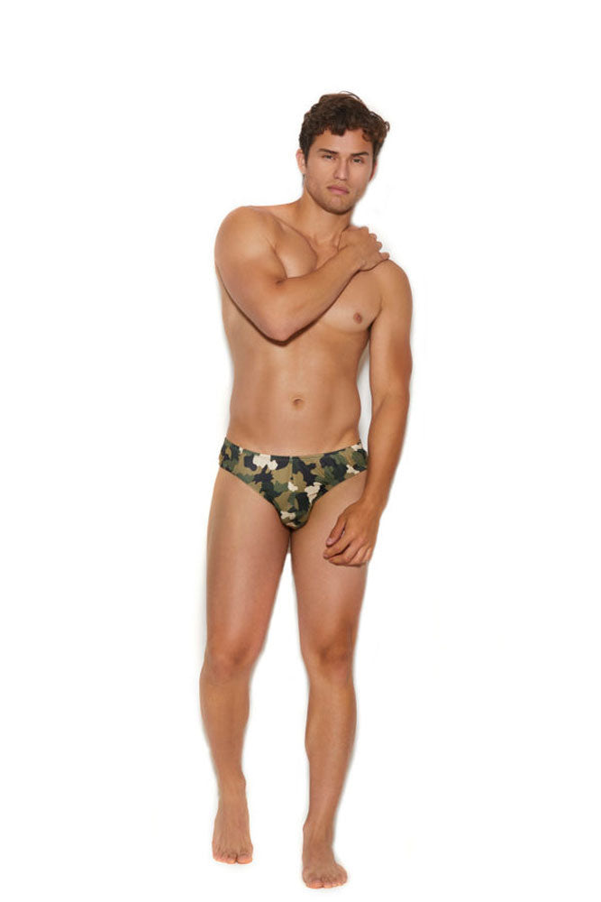 "Men's Thong Back Brief - Small / Medium - Camouflage - in Poly Bag Only EM-82391CAMSM"