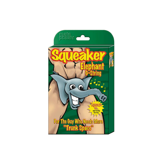 Squeaker Elephant G-String - One Size - Red