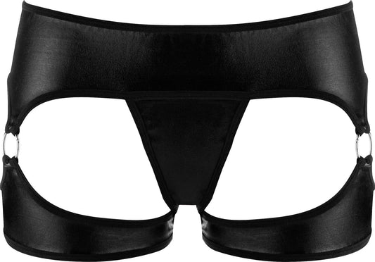 Exotic Vibrating Panty W / Wireless Remote Control Bullet and Metal Rings - Black