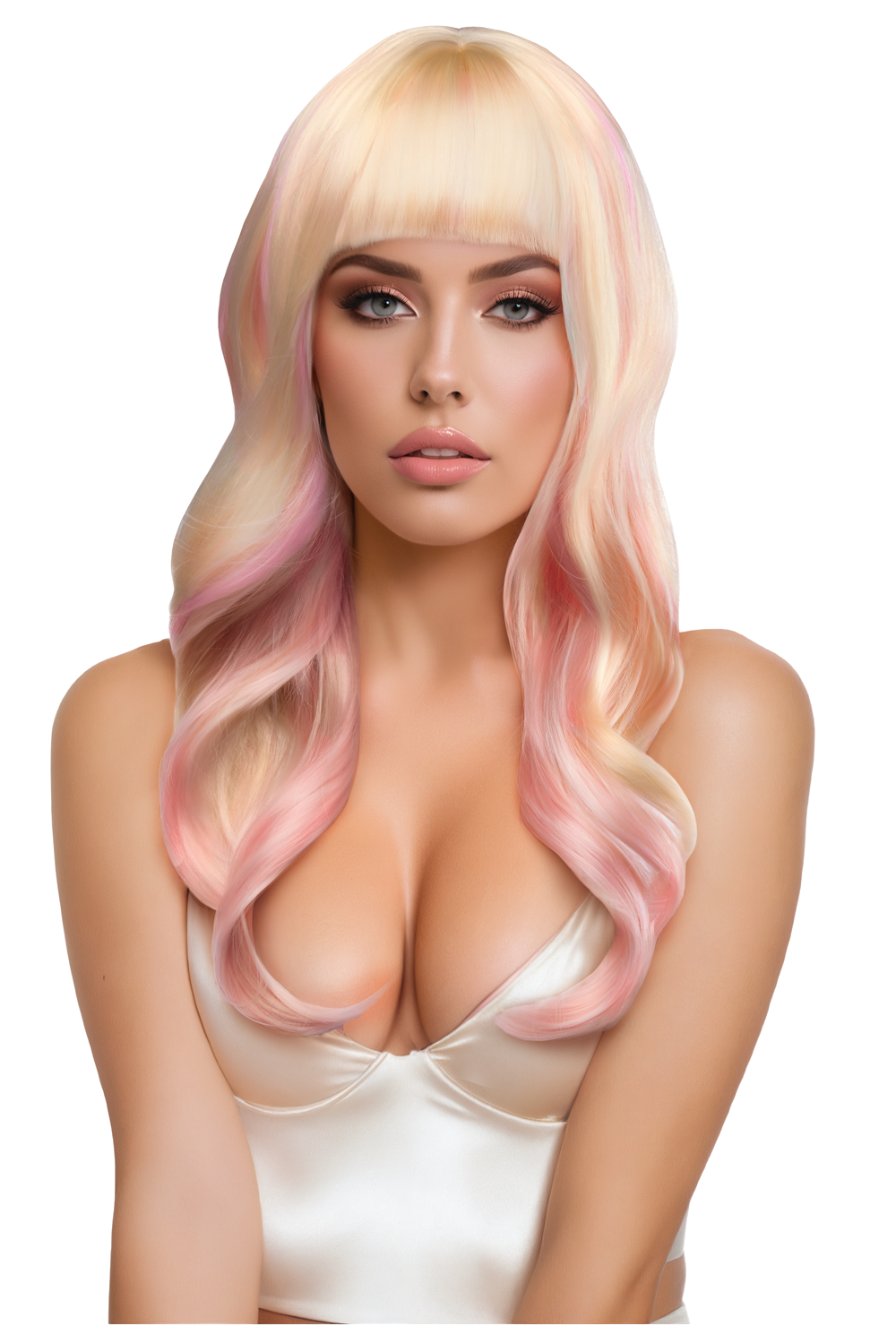 "Nicki Premium Stylable Wig - Light Pink / Blonde X-PW8068"