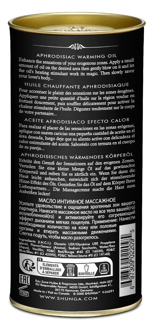 Aphrodisiac Warming Oil - Intoxicating Chocolate