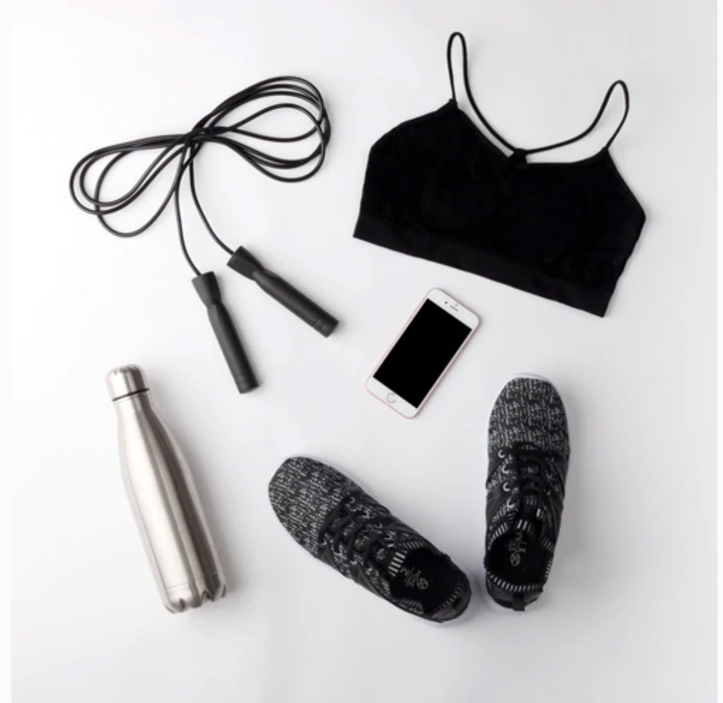 Sports bra with other workout gear