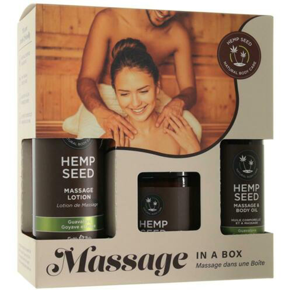 "Hemp Seed Massage in a Box Gift Set - Guavalava EB-HSMIB068"