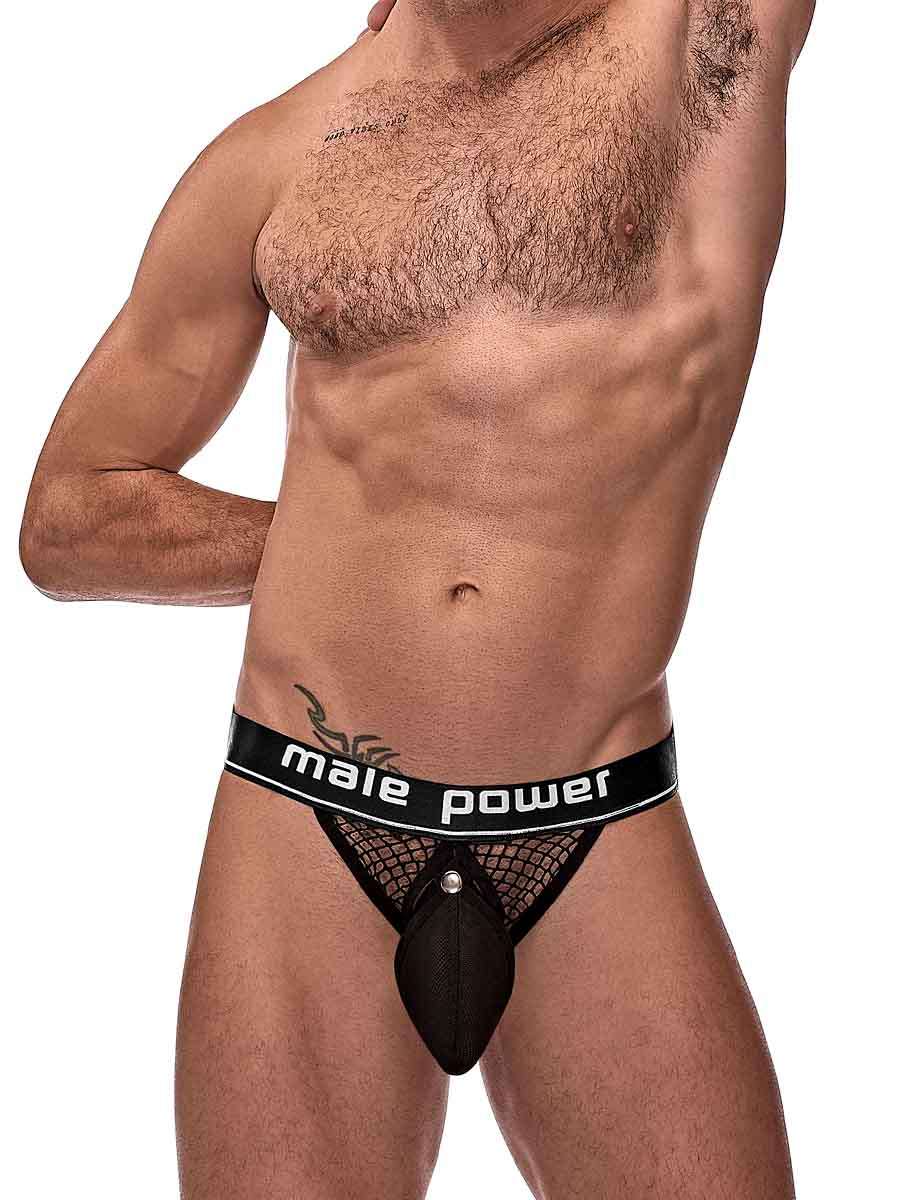 Cock Pit Net Cock Ring Jock - L/ XL - Black
