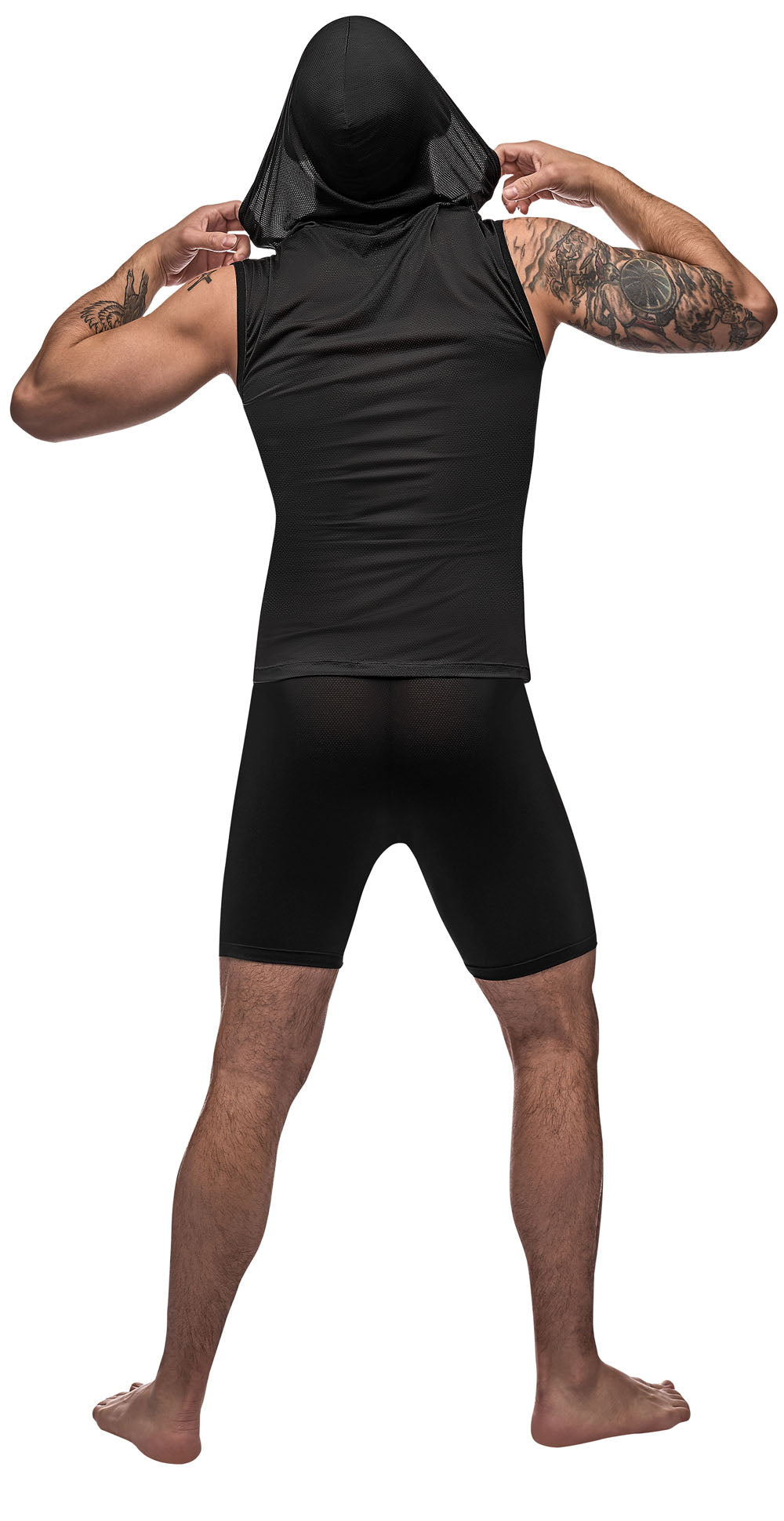 Black Nite Hoodie Tank -  Small - Black