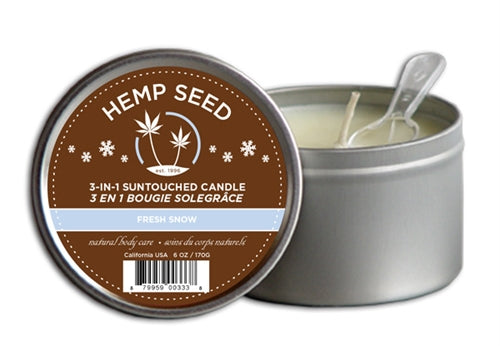"Hemp Seed 3-in-1 Massage Candle - Sunsational - 6 Oz. EB-HSC046"