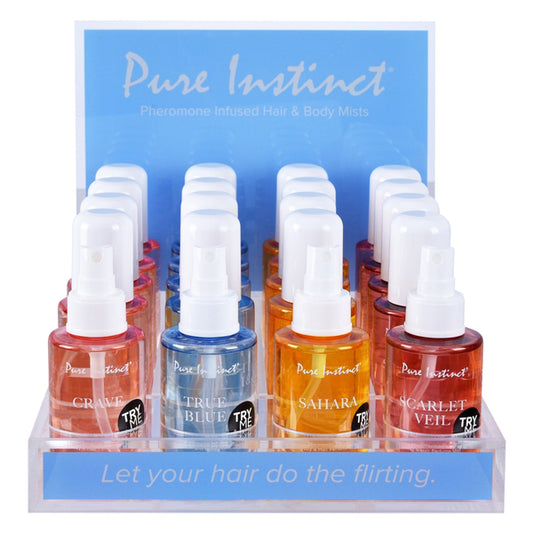 "Pure Instinct Pheromone Hair and Body Mist Bundle With Testers 21pcs Acrylic Display PIN3000-99"