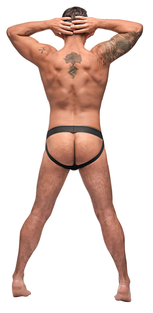 Black Ice Lace Up Jock - S/m