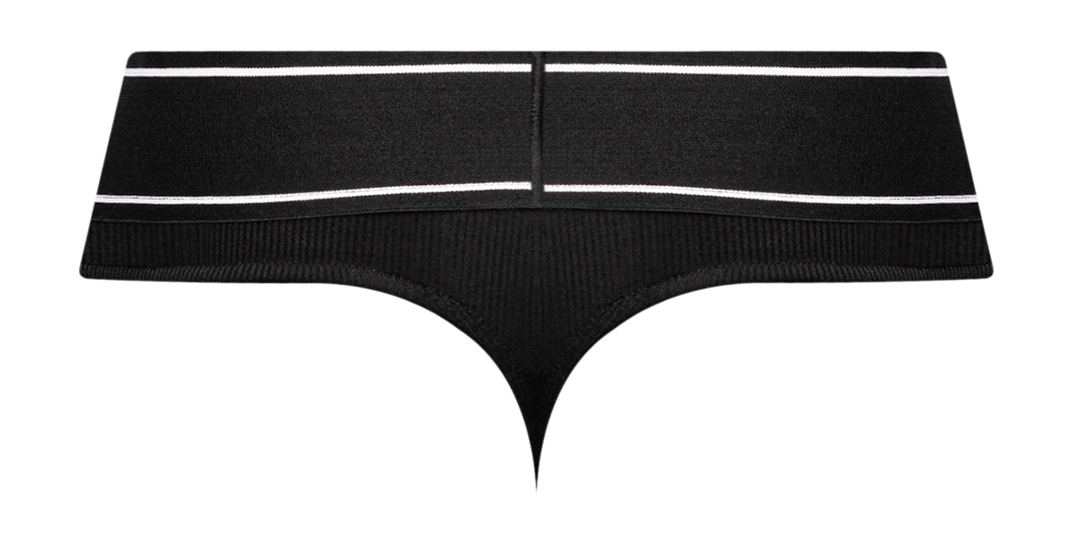 Modal Rib Bong Thong - X-Large - Black