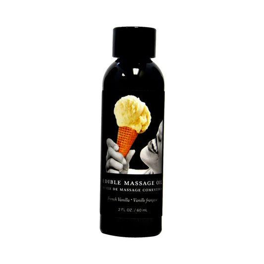Edible Massage Oil Gift Set Box - 2 Fl. Oz. Bottles - Strawberry, Watermelon, Vanilla