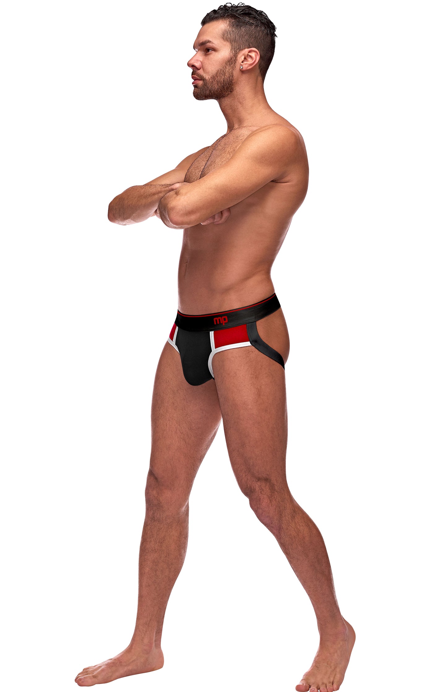 Retro Sport Panel Jock - S/ M - Black/ Red