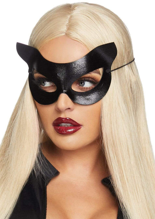 "Vinyl Cat Mask - Os - Black LA-A2755"