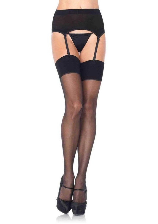 "Zara Garter Belt and Stocking - One Size - Black LA-1925BLKOS"