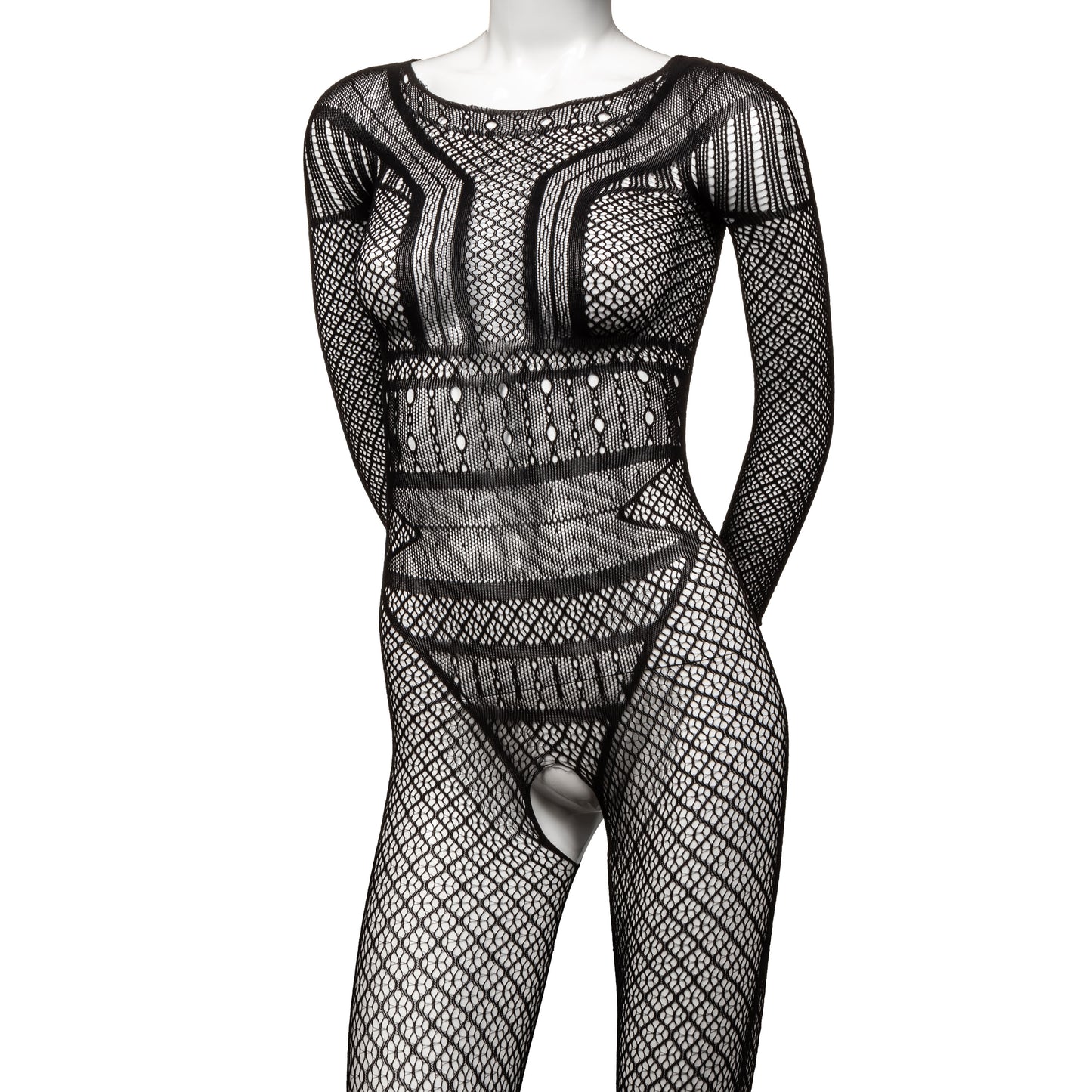 "Scandal Plus Size Full Length Lace Body Suit - Plus Size - Black SE2711853"