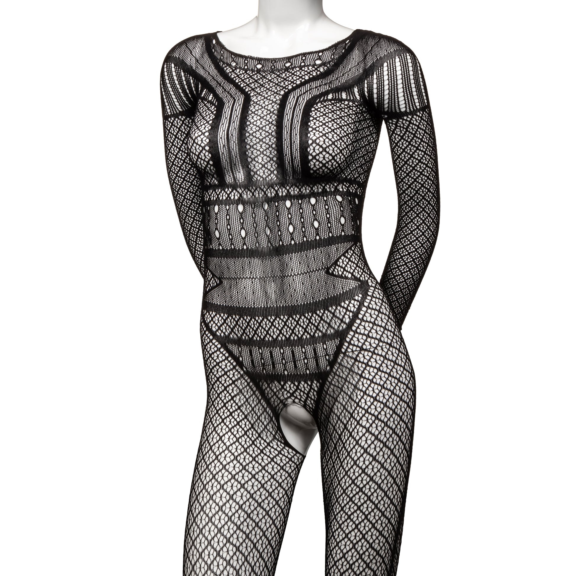 "Scandal Plus Size Full Length Lace Body Suit - Plus Size - Black SE2711853"