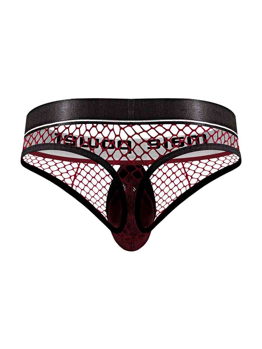 Cock Pit Nte Cock Ring Thong - L/ XL - Burgundy
