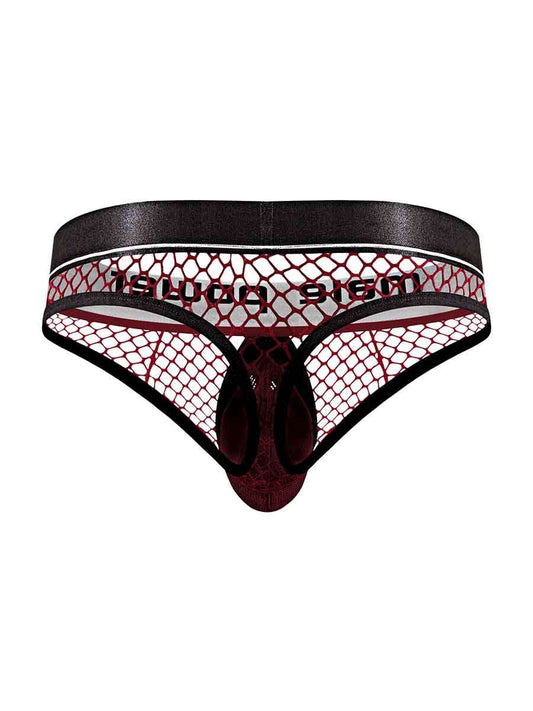 Cock Pit Nte Cock Ring Thong - L/ XL - Burgundy