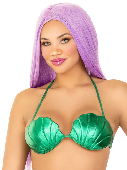 "Mermaid Shell Bra Top - Small - Green LA-A2901GRNSM"