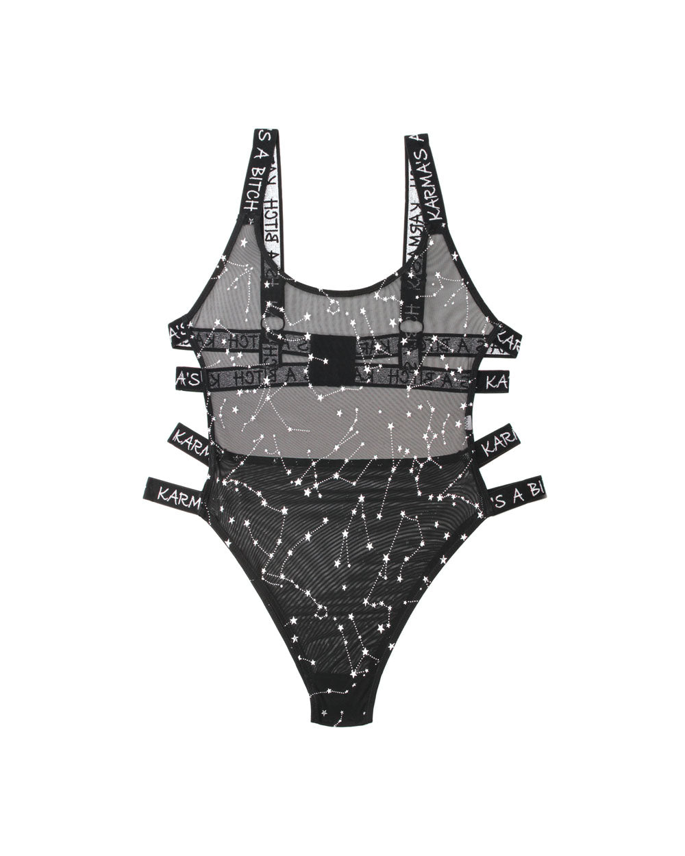 Karma's a Bitch Bodysuit - Black - M/l