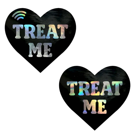 "Treat Me Holographic Heart Smart Nfc Pasties CTM-HRT-DOM"