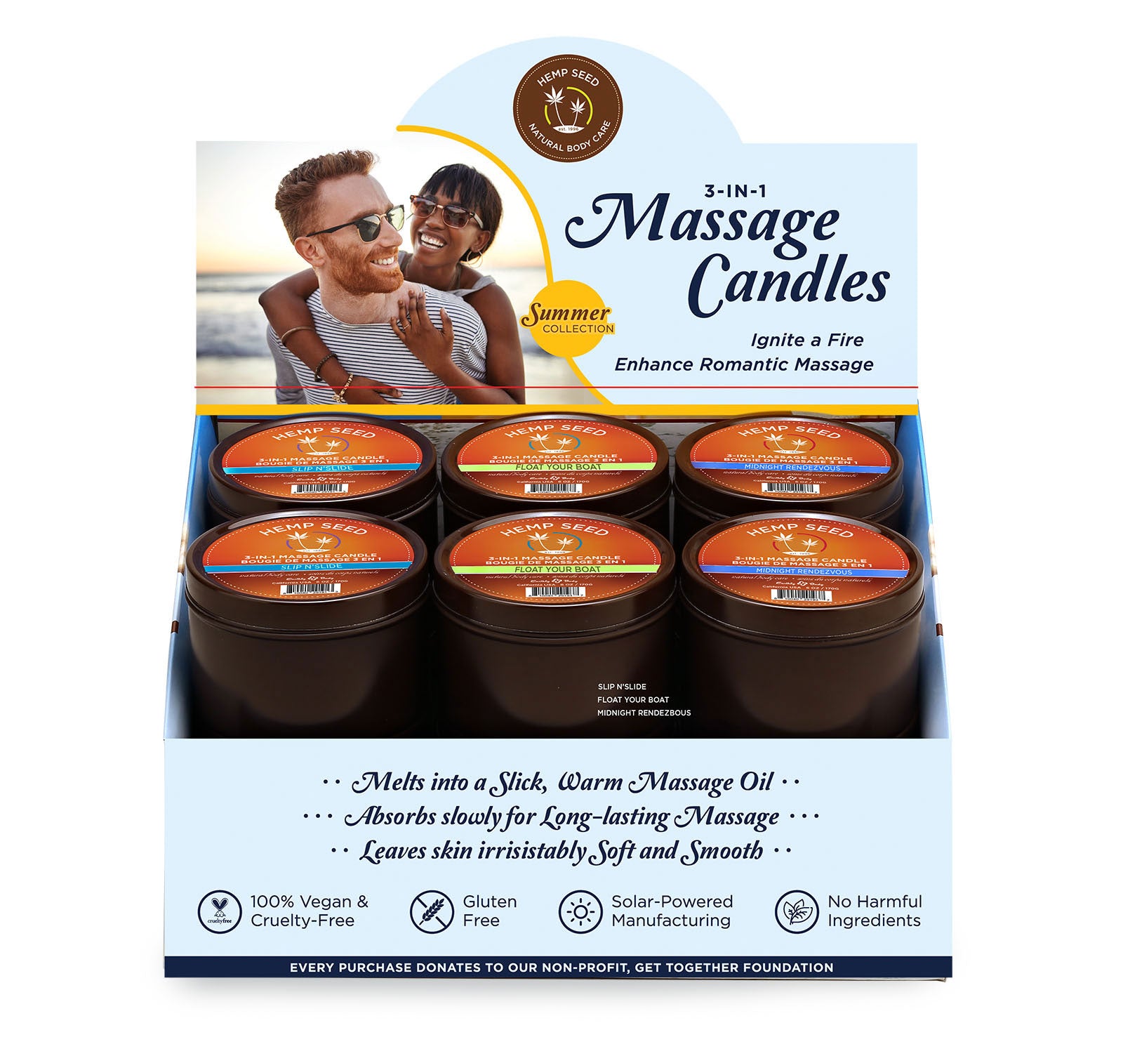 "Pre Pack - 12pc Summer Candle Display - 6oz - With Tester EB-HSCS022D"