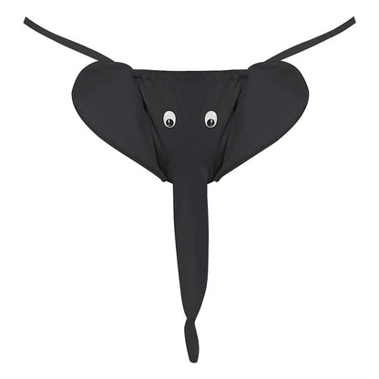 Squeaker Elephant G-String - One Size - Black