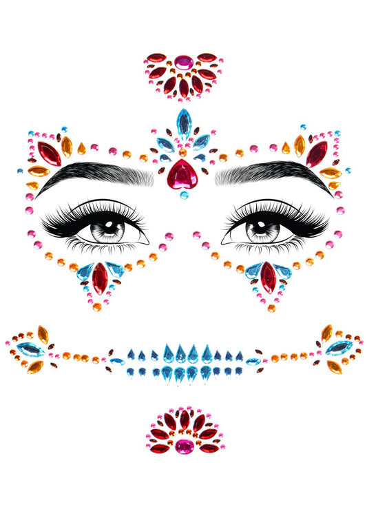 "Day of the Dead Adhesive Face Jewels LA-EYE020"