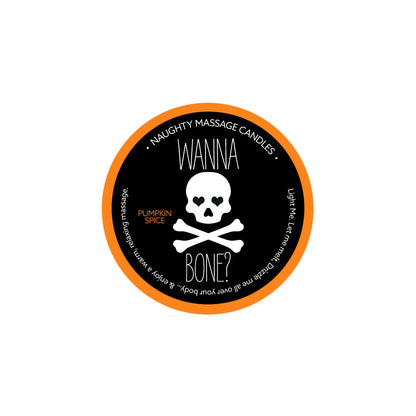 Naughty Massage Candle - Wanna Bone - Pumpkin Spice