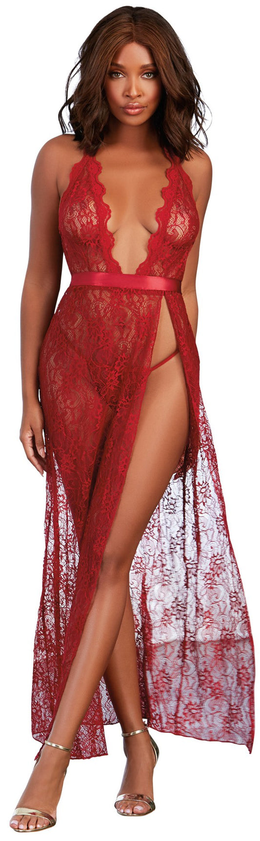 "Gown, G-String - Small - Garnet DG-10460GARS"