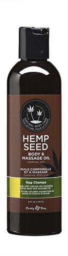 "Hemp Seed Massage and Body Oil - Nag Champa - - 8 Fl. Oz./ 237ml EB-MAS009"
