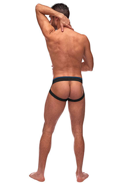 Retro Sport Panel Jock - L/ XL - Black/ Blue