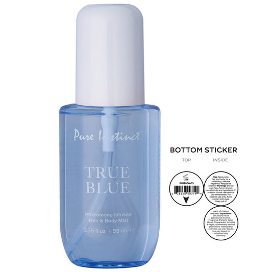 Pure Instinct Pheromone Hair and Body Mist True Blue 3.35oz