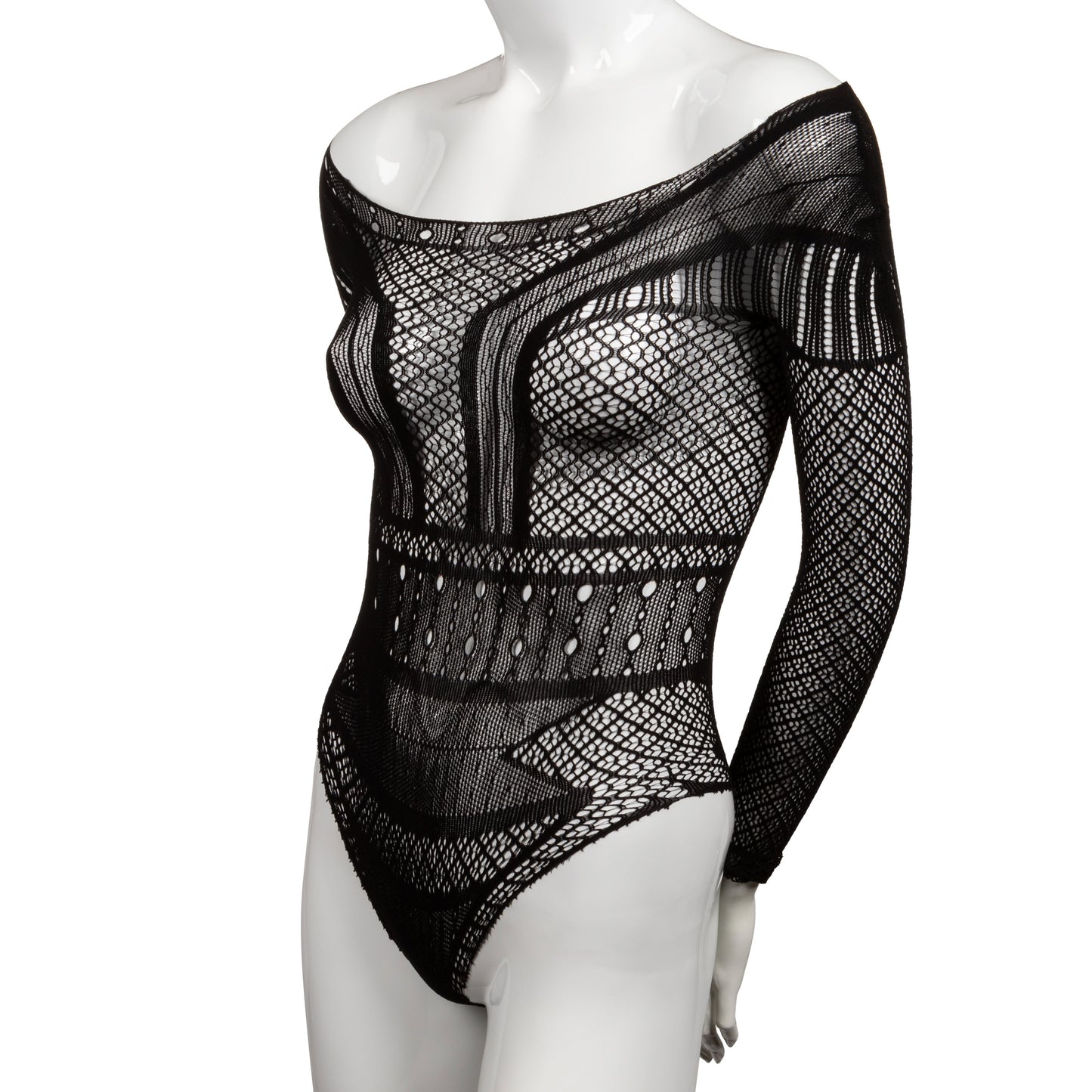 "Scandal Plus Size Off the Shoulder Body Suit - Plus Size - Black SE2711833"