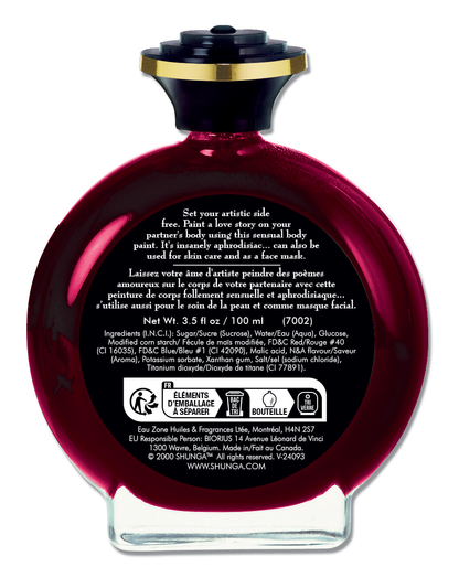 Edible Body Paint - Sparkling Strawberry Wine - - 3.5 Fl. Oz. / 100 ml