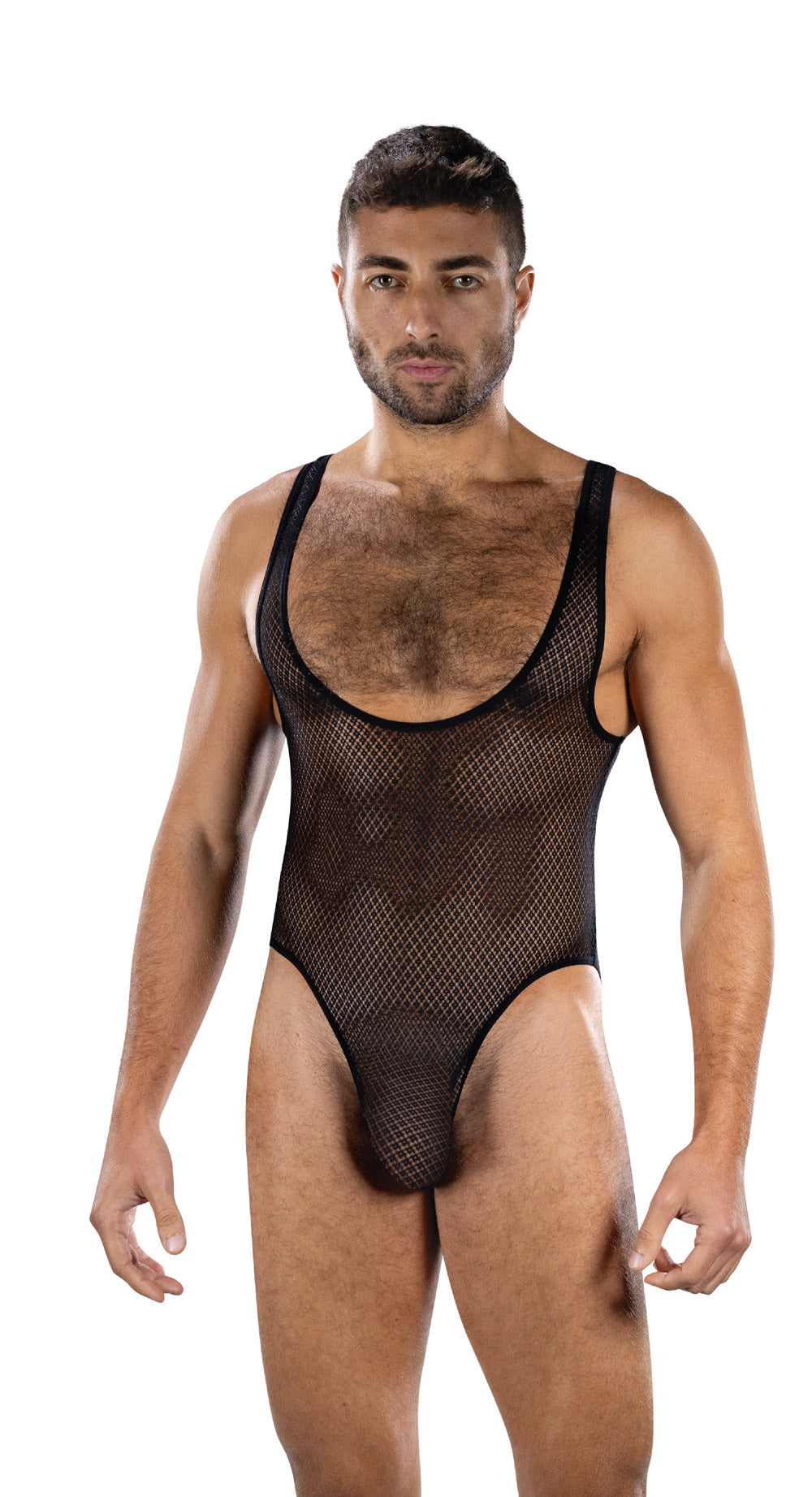 "Fierce Deep v Mesh Bodysuit - Os - Black EV-BLE326BLKOS"