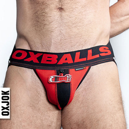 "Fisterjock 3d Fist Tagger Jock Black/red Medium OXJOK1008-BLK/RED-M"