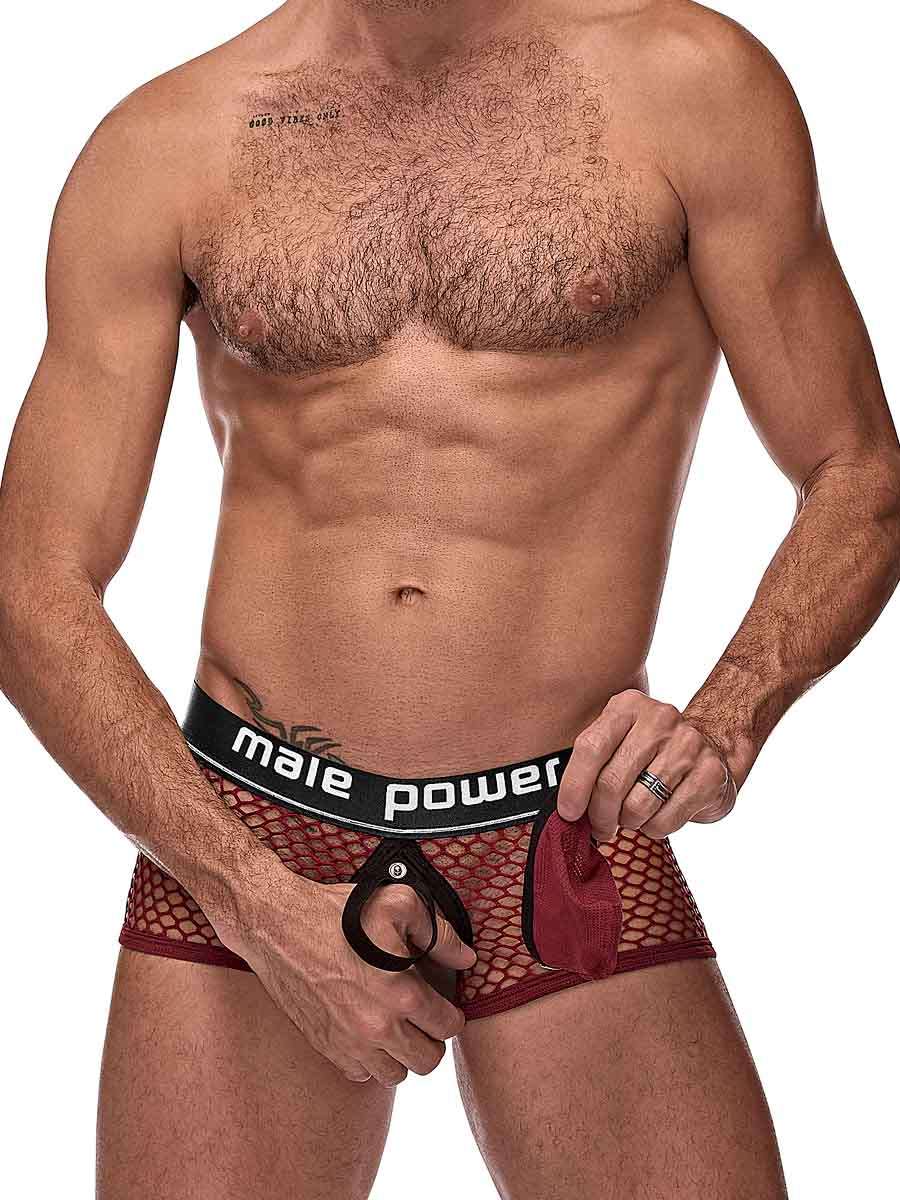 Cock Pit Net Mini Cock Ring Short - Medium -  Burgundy
