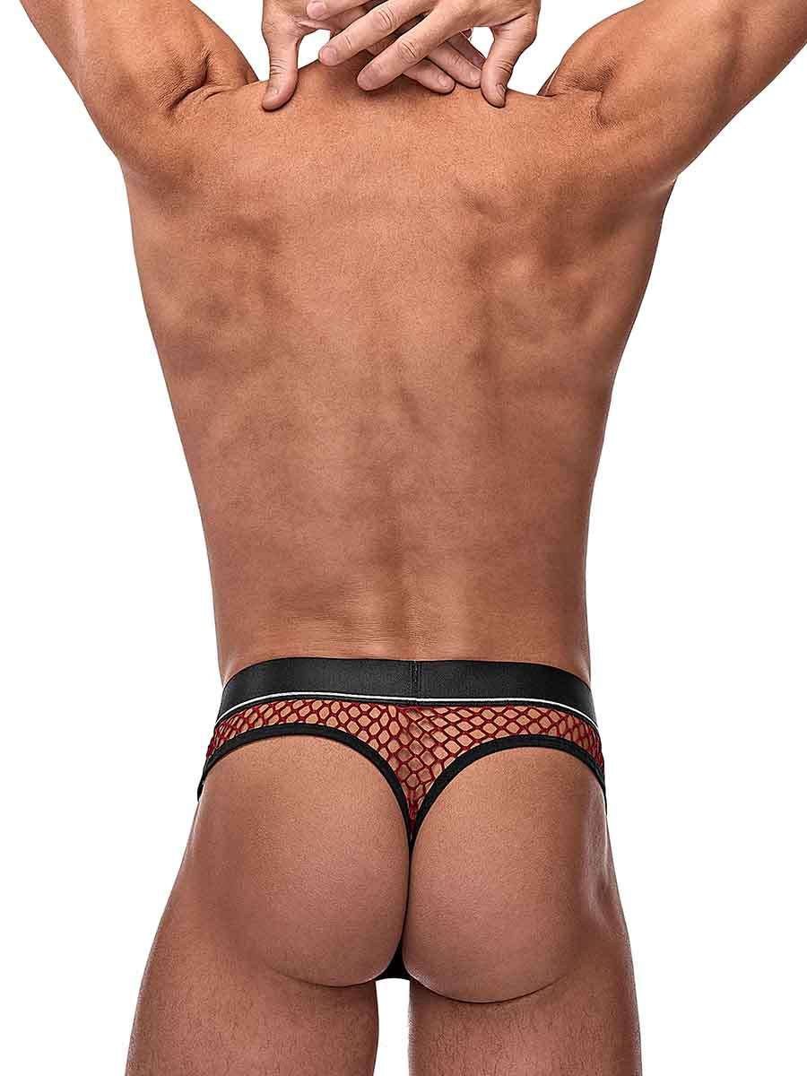 Cock Pit Nte Cock Ring Thong - L/ XL - Burgundy