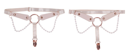 "Peaches 'N Creame Pearl Garters - Peach SS10213"