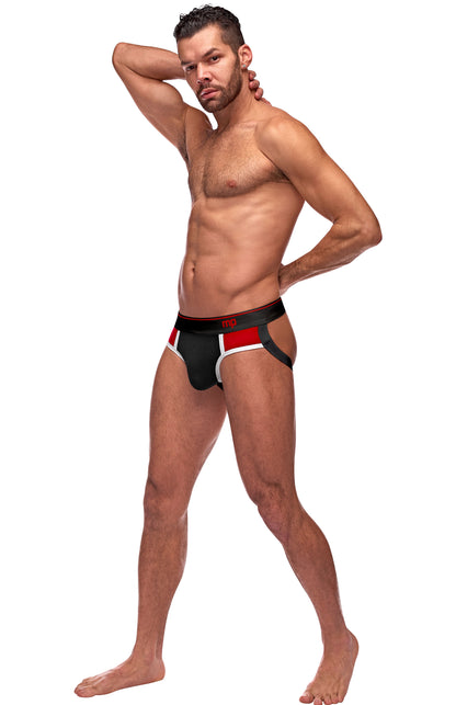 Retro Sport Panel Jock - S/ M - Black/ Red