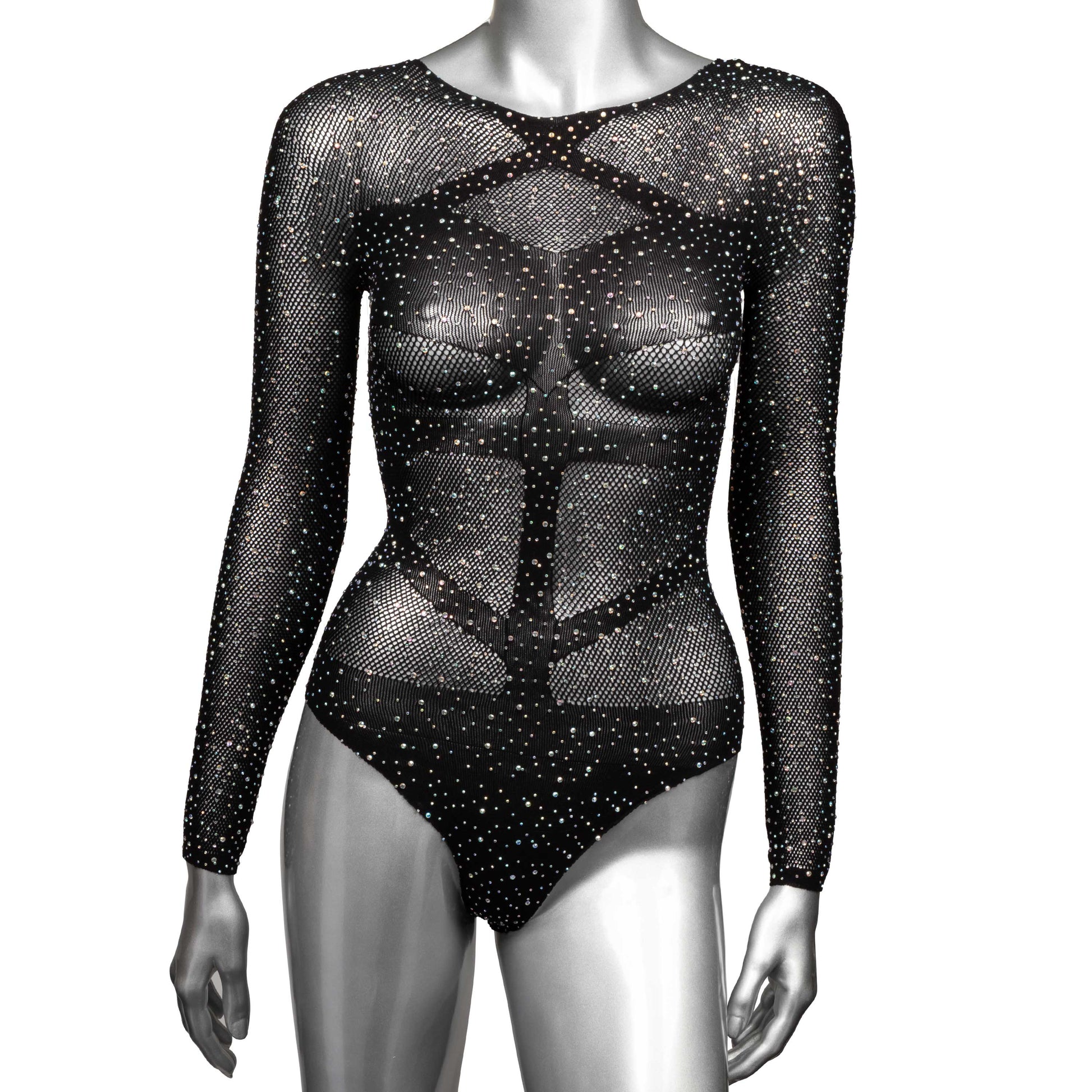 "Radiance Long Sleeve Body Suit - Queen - Black SE3002163"