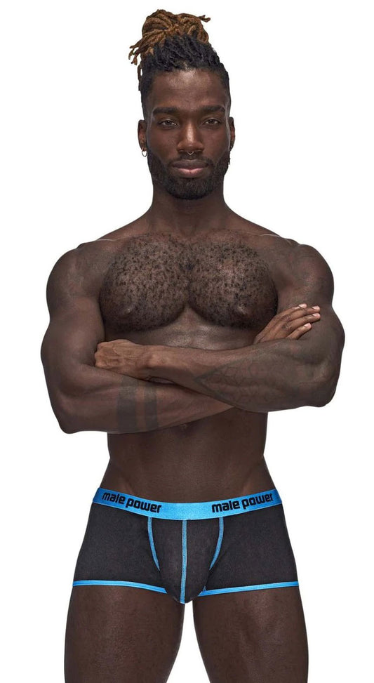 "Casanova Uplift Mini Shorts - Large - Black/blue MP-143270BKLG"
