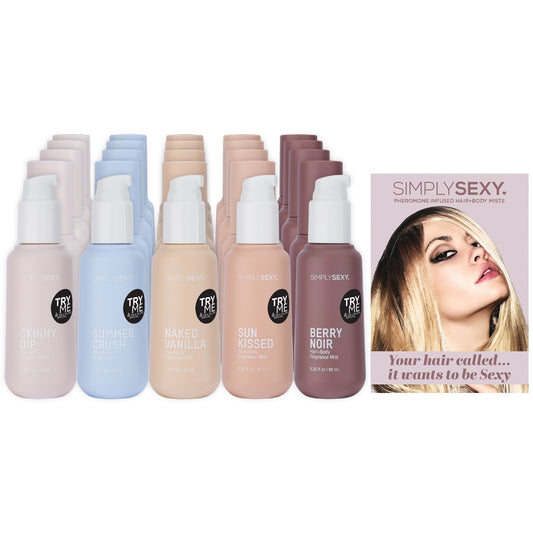 "Simply Sexy Pheromone Hair and Body Mist Bundle With Testers 26 Pc SSY3200-100"