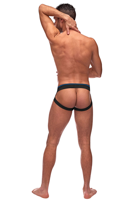Retro Sport Panel Jock - S/ M - Black/ Blue