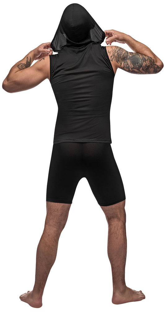 Black Nite Hoodie Tank - Black - Medium